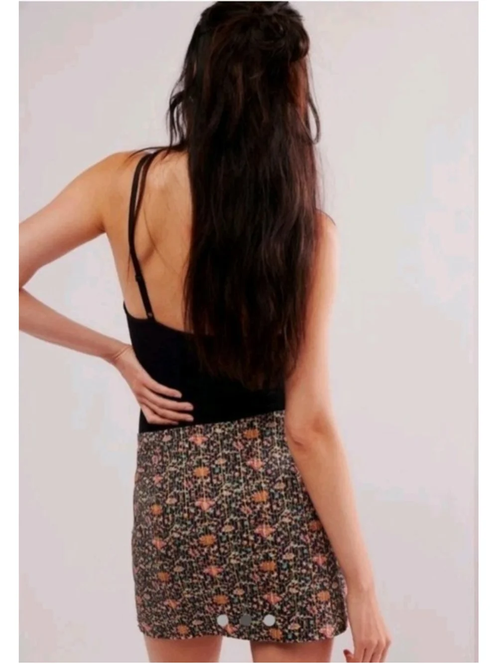 Free People Embellished Floral Mini Skirt Sz XS NWT Beaded Sequin Boho Festival